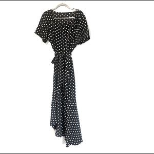 NWOT SHEIN polkadot mermaid asymmetrical dress 1x